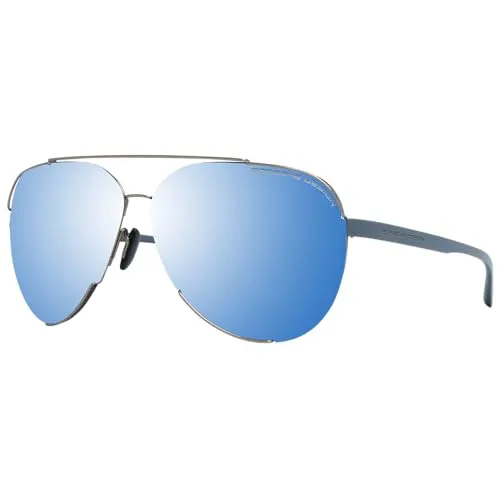 Porsche Design Sonnenbrille P8682 D 66 Herren Grau - Sonnenbrille für Herren, mit verspiegelten blauen Gläsern und 100% UVA & UVB Schutz, ideal für stilbewusste Männer.
