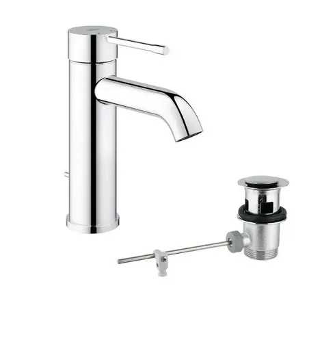 Grohe Essence Waschtischarmatur 23589001 S-Size, chrom - Waschtischarmatur mit GROHE SilkMove® Technologie für präzise Wassersteuerung und GROHE EcoJoy® für wassersparenden Genuss. Ideal für modernes Badezimmer.
