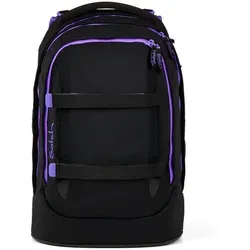 satch pack Purple Phantom - Schwarz, ergonomischer Schulrucksack für die 5. Klasse - Schulranzen mit 30L Stauraum und Organisationsfächern, ergonomisches Tragesystem für optimalen Komfort, langlebig und wasserabweisend, ideal für Schüler von 1,40 m bis 1,80 m.
