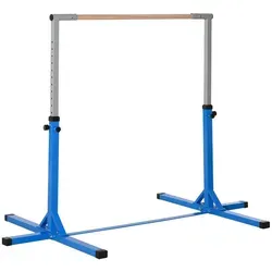 HOMCOM Gymnastik-Turnreck - Höhenverstellbare Reckstange für Kinder - Turntrainingsgerät für Kinder ab 3 Jahren, 13-fach höhenverstellbar von 92 bis 150 cm, stabile Stahlkonstruktion und Buchenholz, ideal für Indoor und Outdoor.