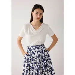 MORE&MORE T-Shirt mit Wasserfall-Ausschnitt - Entdecken Sie das feminine Kurzarmshirt von MORE & MORE! Der elegante Wasserfall-Ausschnitt macht es zum perfekten Begleiter für Röcke, Hosen und Jeans.