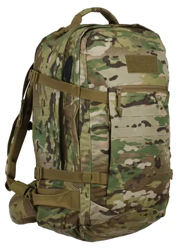 Tasmanian Tiger Rucksack Mission Pack MKII - Trekkingrucksack in Multicam Tarnfarbe mit 37 Litern Kapazität, ideal für Outdoor-Abenteuer und Wandern, aus strapazierfähigem Polyamid gefertigt.