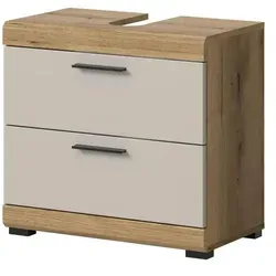 Mid.you Waschbeckenunterschrank - Stylischer Waschbeckenunterschrank in Natur mit 2 praktischen Schubladen, FSC Mix zertifiziert und ideal für Ihr Badezimmer.