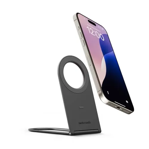 Twelve South Curve Nano – Tragbarer Verstellbarer Telefonständer, schlankes faltbares Design für iPhone, Android, Smartphones – Freisprecheinrichtung, reisefreundlich, kompakt für Schreibtisch