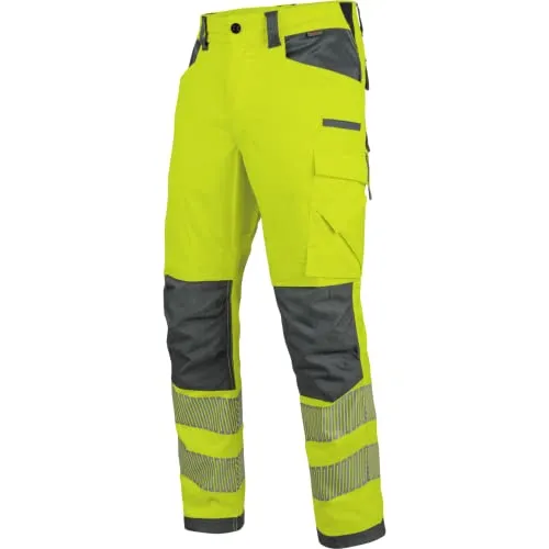 WÜRTH MODYF Warnschutz Winter Bundhose Neon EN 20471 - ARBEITSWELT: Robuste Bundhose für Herren mit Knieschutztaschen, ideal für den Winter. 4 Taschen bieten viel Platz für Werkzeuge. Hält warm und sorgt für Bewegungsfreiheit bei der Arbeit.