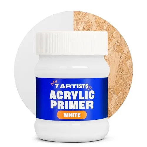 Artists Acrylic Primer Weiß 230 ml – Acryl Gesso Grundierung für Leinwand, Holz, Papier, Stein | Primer Acryl Grundfarben | Acrylic Gesso für Acrylfarben, Ölfarben, Aquarellfarben 7