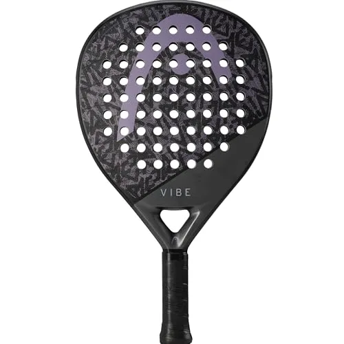HEAD Vibe 2025 Padelschläger, black/purple - Squashschläger für Gelegenheitsspieler: Leichte Power und weiches Spielgefühl, ideal für Clubanfänger. Übergröße und Tropfenform bieten einen größeren Sweetspot für mehr Fehlerverzeihung.