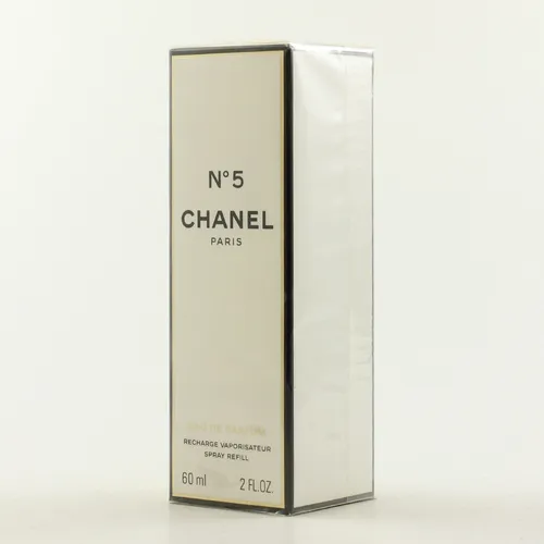 Chanel No. 5 Eau de Parfum Refill 60 ml - Damenduft mit dem legendären blumig-pudrigen Aroma, das seit 1921 begeistert. Ideal für stilvolle Frauen, die Eleganz und Sinnlichkeit suchen.