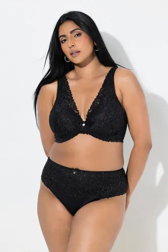 Ulla Popken Slip TRUYOU String-Panty glitzernde Spitze Mikrofaser