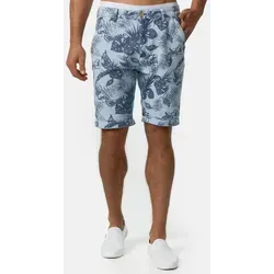 Indicode Chinoshorts Herren Curtain Chino Shorts mit Blumenprint und Gürtel in Blau, Größe S - Stylische Chinoshorts für Herren mit sommerlichem Blumenprint, ideal für legere Anlässe. Hergestellt aus 100% Baumwolle, pflegeleicht und bequem.