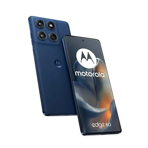 Motorola Edge 60 - 256 GB Dual SIM Smartphone - Smartphone mit 50 Mpx Kamera und 5G-Funktionalität, ideal für Fotos und schnelles Surfen, in der eleganten Farbe Gibraltar Sea.