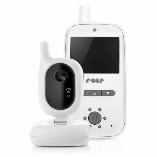 reer 80420 BabyCam Video Babyphone - Babyphone mit 300 m Reichweite und 50 Grad Weitwinkel-Kamera, glasklare Übertragung und Nachtsichtmodus für optimale Sicherheit.