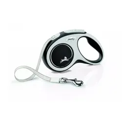 FLEXI New Comfort Leine schwarz S 5m bis zu 15kg- Gurt