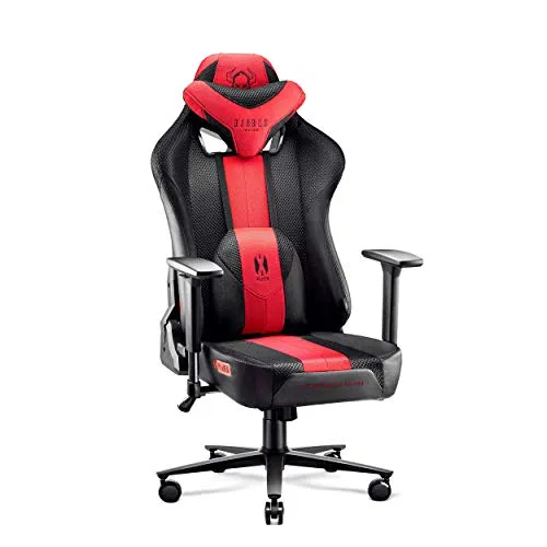 Diablo Gaming Stuhl X-Player 2.0 - Ergonomischer Gaming Chair mit 3D Armlehnen - Bürostuhl mit ergonomischem Design, höhenverstellbar und bis 150 kg belastbar. Genießen Sie optimalen Komfort mit atmungsaktivem Material und Wippfunktion für lange Gaming-Sessions.