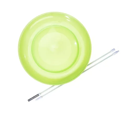 Fehn Eureka 515784 Acrobat Soft Spinnplatte mit Handstab, Gelb