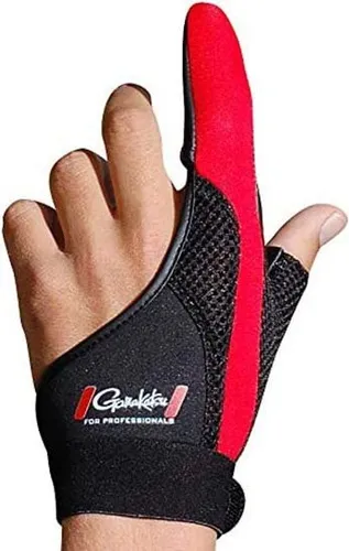 Gamakatsu Leder Synthetischer Gießfingerhut Schwarz L Mann Schwarz L