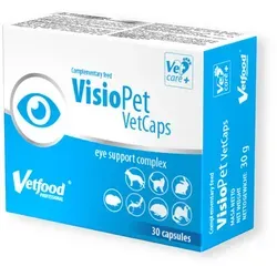 VETFOOD VisioPet VetCaps - 30 Kapseln für verbesserte Sehkraft, Ergänzungsfuttermittel für Hunde mit 3% Rabatt für Stammkunden