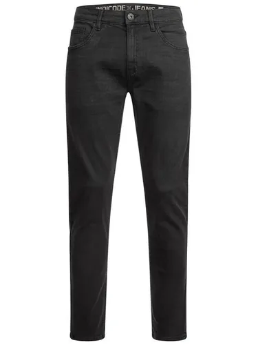 Indicode Herren Jeanshose INSantino - Schwarz Uni (GR:33/32) - Jeans für Herren, ideal für jede Jahreszeit, mit Stretch für perfekten Tragekomfort und lässigem Look in klassischem Schwarz.