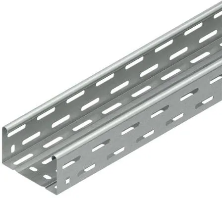 Niedax RLC 60.100 Kabelrinne, 60x100x3000mm - Kabelrinne aus bandverzinktem Stahl, ideal für flexible Kabelverlegung mit durchgängiger Sickenstruktur und versetzter Perforation für einfache Montage.