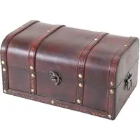 HMF 6406-130 Schatztruhe Schatzkiste Holztruhe Holz 30 x 20 x 15 cm Portugal