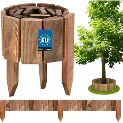 KOTARBAU® Rollborder 10 x 110 cm - Flexibler Holzzaun aus Kiefernholz für Beeteinfassungen - Gestalten Sie Ihren Garten stilvoll mit dem KOTARBAU® Rollborder aus Kiefernholz. Dieser flexible Zaun schützt Ihre Beete und bietet einfache Montage durch scharfe Pflöcke. Ideal für eine harmonische Gartengestaltung.