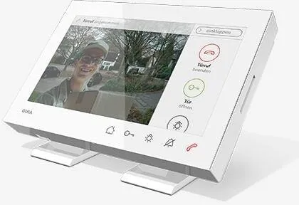 Gira Video AP 7 Wohnungsstation - Glänzend Reinweiß - Haus-Alarmanlagen mit 7 Zoll TFT-Farbdisplay und komfortabler Freisprechfunktion. Elegante Glasfront und einfache Montage für mehr Sicherheit in Ihrem Zuhause.