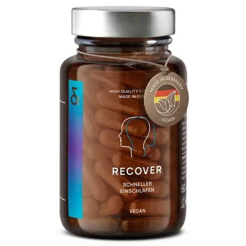 N°6 RECOVER - Melatonin hochdosiert mit L-Tryptophan, Baldrian, Passionsblume, Hopfen, Melissenextrakt - 60 Melatonin Kapseln