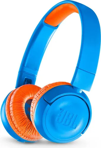 JBL JR300BT Bluetooth-Kopfhörer für Kinder - Blau - Kopfhörer speziell für Kinder, mit sicherer Lautstärkebegrenzung unter 85 dB. Bis zu 12 Stunden Spielzeit, kabellos und leicht – ideal für kleine Musikfans!