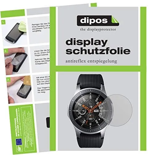 dipos I 6X Schutzfolie matt kompatibel mit Samsung Galaxy Watch 46mm Folie Displayschutzfolie
