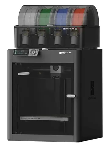 Bambu Lab P1S Combo - 3D Drucker - 3D Drucker mit 15-minütiger Sofort-Einrichtung und geschlossenen Gehäuse für Hochtemperatur-Filamentdruck. Integrierte Kamera für Echtzeitüberwachung und Zeitraffer.