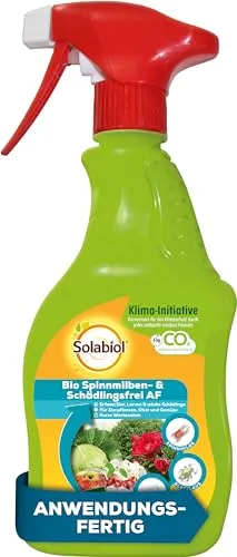 Solabiol Bio Spinnmilben- und Schädlingsfrei AF, anwendungsfertiges Spray - Insekten- & Schädlingsbekämpfungsspray mit K.O. Wirkung gegen Spinnmilben, Blattläuse und mehr. 100% biologisch, bienengefährlich und nützlingsschonend, ideal für ökologischen Landbau.