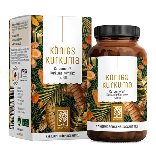 Hochdosierte Kurkuma Kapseln mit 15.000mg Curcuma - Pflanzliches Ergänzungsmittel Kurkumin – Enthält 95% Curcumin, kombiniert mit Piperin und Vitamin C für optimale Bioverfügbarkeit. Vegan und laborgeprüft für höchste Qualität.