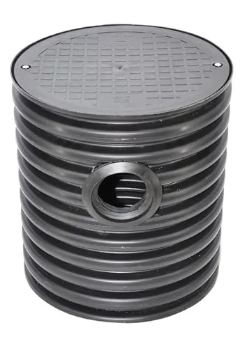 Drainageschacht DN425 0,5m/1m mit Anschluss 2xDN110/2xDN160 - Rohre für Drainage und Dachrinne, vielseitige Varianten mit 2xDN110 oder 2xDN160 Einläufen, temperaturbeständig bis 50°C, ideal für Schmutz- und Regenwasser.