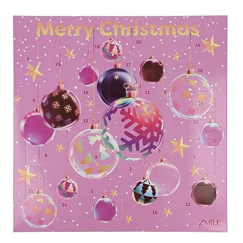 ZMILE COSMETICS Beauty Adventskalender '3D Christmas balls'- 24 Überraschungen zum Schminken und Stylen im traditionellen Türchen-Adventskalender mit veganer Kosmetik