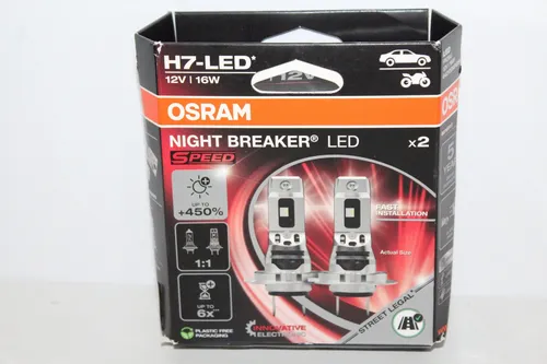 H7 Osram Night Breaker Set LED Bulbs - 220% mehr Helligkeit, erstes legales LED Abblendlicht in Deutschland für optimale Sicht und Sicherheit