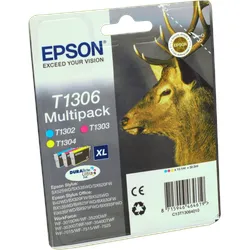 EPSON T1306XL Druckerpatronen 3er-Set - Original in Cyan, Magenta, Gelb, mit DURABrite Ultra Ink für langlebige und gestochen scharfe Ausdrucke