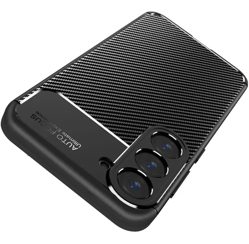 Hülle für Samsung Galaxy S23 FE Schutzhülle Silikon Case Schwarz Carbon Optik