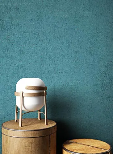 NEWROOM Tapete Petrol Vliestapete Beton - Moderne Vliestapete in Petrol Grün mit Betonoptik, ideal für jeden Raum. Hochwaschbeständig und restlos abziehbar – inklusive Tapezier-Ratgeber für ein perfektes Ergebnis!