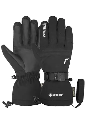 REUSCH Powder Spirit Handschuhe Black/White XL - Skihandschuhe mit atmungsaktiver GORE-TEX-Membran und wärmemit R-Loft-Futter, ideal für kalte Tage auf der Piste.