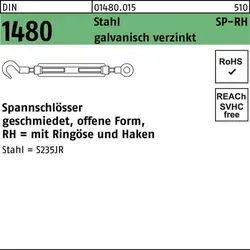 DIN 148 Spannschlösser Stahl SP RH M 24 galvanisch verzinkt - Hochwertiges Spannschloss für optimale Verbindungen, ideal für den professionellen Einsatz in der Industrie. Robuste Stahlkonstruktion für Langlebigkeit.