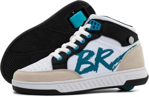 BREEZY ROLLERS Rollschuhe Sneaker 2-in-1 für Kinder - Sneaker mit Rollen, atmungsaktives Synthetik-Obermaterial, ideal für sportliche Aktivitäten - Sicherheitshinweis: Bitte mit Schutzausrüstung verwenden.
