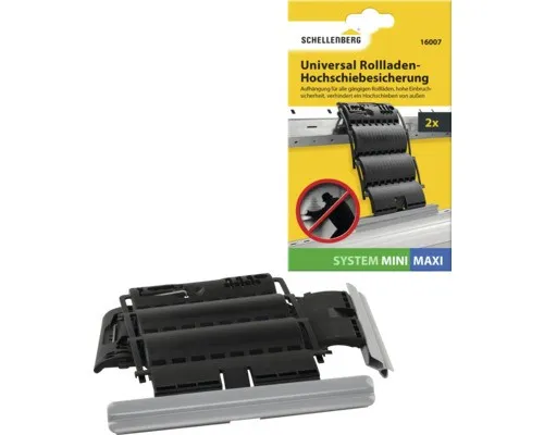Schellenberg Universal Hochschiebesicherung 2er-Set - Fenstersicherungen, bietet effektiven Schutz gegen unbefugtes Hochschieben von Fenstern und sorgt für mehr Sicherheit im Zuhause.
