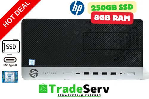 HP ProDesk 600 G4 Tower - Intel Core i5, 8 GB DDR4, 250 GB SSD, Windows 11 Pro - Leistungsstarker Desktop-Computer für professionelle Anwendungen, ausgestattet mit einem schnellen Intel Core i5 und einer schnellen SSD für reibungsloses Arbeiten.