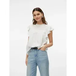 VERO MODA Damen VMTRINE SL LACE WVN GA NOOS Top, Snow White, X-Large - Tanktops & Träger-Tops für Damen, elegantes Top mit Spitzen-Detail für einen lässig-modernen Look, perfekt für den Alltag oder besondere Anlässe.