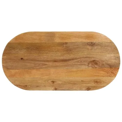 vidaXL Tischplatte, Holzplatte für Tisch Esstisch Couchtisch, Ersatztischplatte Massivholzplatte, 100x40x2,5cm Oval Massivholz Mango