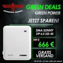 SMA STP SMART ENERGY Hybridwechselrichter Sunny Tripower 12 kW - Wechselrichter mit 3-phasiger Leistung, bis zu 98% Wirkungsgrad und WLAN-Funktion für einfache Überwachung – ideal für effiziente Solarstromanlagen.