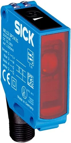 Sick WL12-3P2451 Lichtschranke - Reflexions-Lichtschranke für Gartentore, IP66 Schutzklasse, ideal für zuverlässige Objekterkennung bis 2000 mm Schaltabstand.