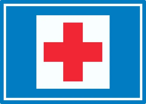 HB-Druck Aufkleber Richtzeichen Erste Hilfe Symbol Aufkleber, wetterfest, UV-beständig, kratzfest