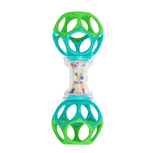 Bright Starts, Oball, Greifling Ball Rassel Spielzeug für unterwegs, Interaktives Babyspielzeug, Greifball, Motorikspielzeug für Babys und Kleinkinder ab der Geburt