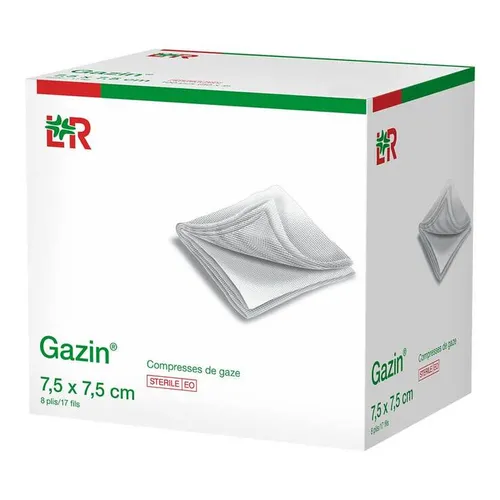 Gazin Mullkomp. 7,5x7,5 cm steril 8fach - Die Gazin Mullkompresse 7,5x7,5 cm steril 8fach eignet sich ideal zur Wundversorgung. Sie ist besonders saugfähig und sorgt für eine sichere Abdeckung. Perfekt für den professionellen Einsatz in der Pflege.
